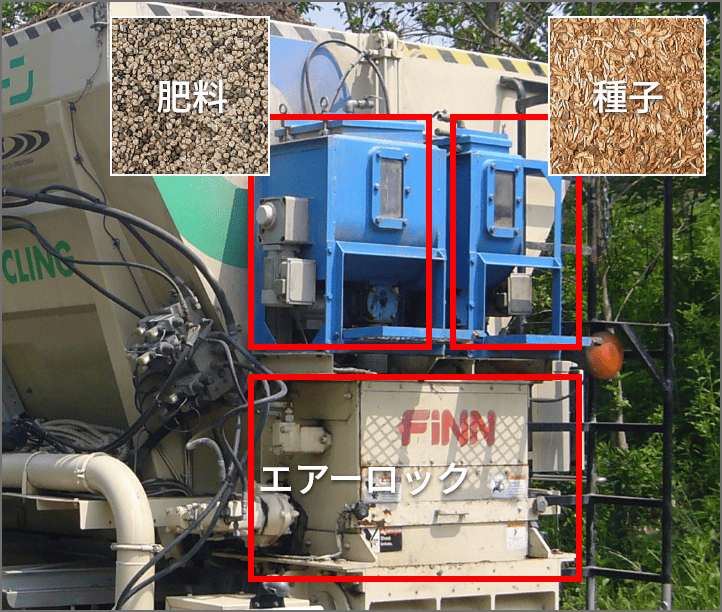 専用吹付機「バークブロア」